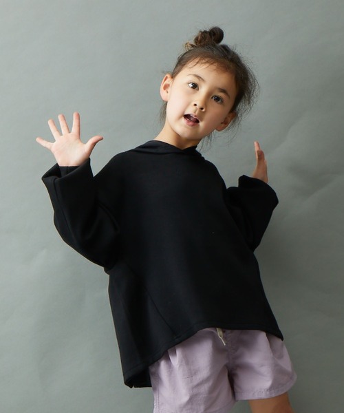 ＆yam（アンドヤム）の「バックスリットデザイン ダンボールパーカー（パーカー・キッズ・ピンク/ブルー/ベージュ/ブラック/ブラウン・110-120cm/120-130cm/130-140cm/150-160cm/140-150cm）」の7枚目の写真