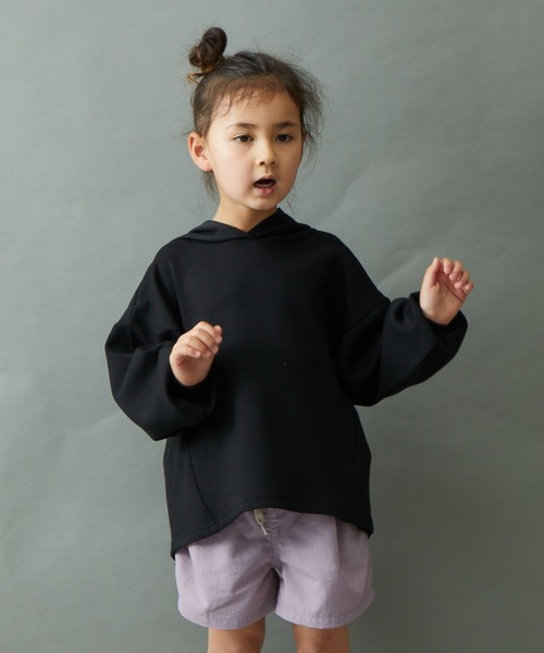 ＆yam（アンドヤム）の「バックスリットデザイン ダンボールパーカー（パーカー・キッズ・ピンク/ブルー/ベージュ/ブラック/ブラウン・110-120cm/120-130cm/130-140cm/150-160cm/140-150cm）」の8枚目の写真