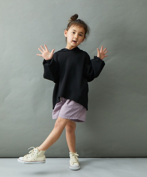 ＆yam（アンドヤム）の「バックスリットデザイン ダンボールパーカー（パーカー・キッズ・ピンク/ブルー/ベージュ/ブラック/ブラウン・110-120cm/120-130cm/130-140cm/150-160cm/140-150cm）」の9枚目の写真