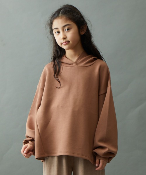 ＆yam（アンドヤム）の「バックスリットデザイン ダンボールパーカー（パーカー・キッズ・ピンク/ブルー/ベージュ/ブラック/ブラウン・110-120cm/120-130cm/130-140cm/150-160cm/140-150cm）」の10枚目の写真