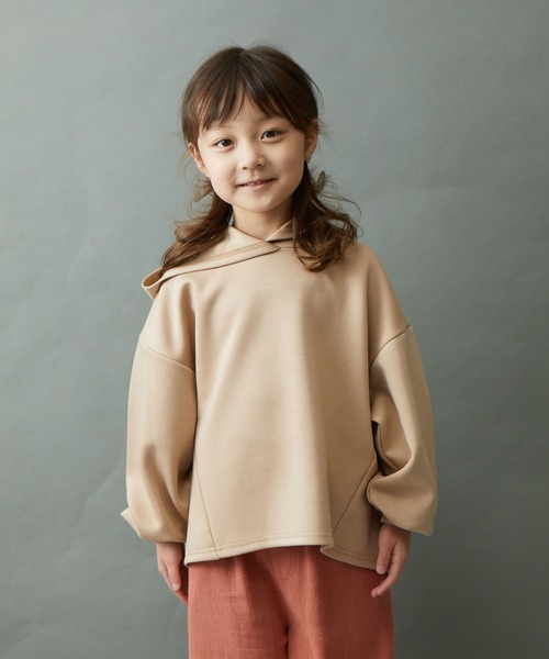 ＆yam（アンドヤム）の「バックスリットデザイン ダンボールパーカー（パーカー・キッズ・ピンク/ブルー/ベージュ/ブラック/ブラウン・110-120cm/120-130cm/130-140cm/150-160cm/140-150cm）」の19枚目の写真