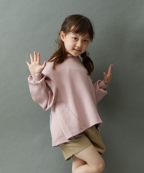 ＆yam（アンドヤム）の「バックスリットデザイン ダンボールパーカー（パーカー・キッズ・ピンク/ブルー/ベージュ/ブラック/ブラウン・110-120cm/120-130cm/130-140cm/150-160cm/140-150cm）」の16枚目の写真