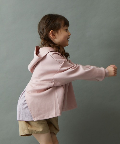 ＆yam（アンドヤム）の「バックスリットデザイン ダンボールパーカー（パーカー・キッズ・ピンク/ブルー/ベージュ/ブラック/ブラウン・110-120cm/120-130cm/130-140cm/150-160cm/140-150cm）」の17枚目の写真