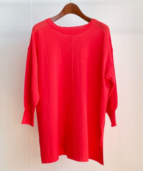 INTERPLANET（インタープラネット）の「センターラインニットプルオーバー（ニット/セーター・レディース・グリーン/ネイビー/レッド・FREE）」の3枚目の写真