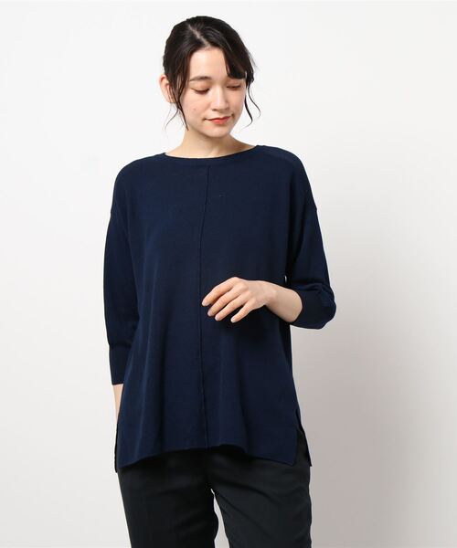 INTERPLANET（インタープラネット）の「センターラインニットプルオーバー（ニット/セーター・レディース・グリーン/ネイビー/レッド・FREE）」の10枚目の写真