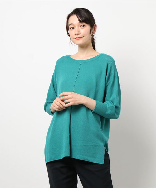 INTERPLANET（インタープラネット）の「センターラインニットプルオーバー（ニット/セーター・レディース・グリーン/ネイビー/レッド・FREE）」の11枚目の写真