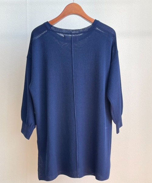 INTERPLANET（インタープラネット）の「センターラインニットプルオーバー（ニット/セーター・レディース・グリーン/ネイビー/レッド・FREE）」の8枚目の写真