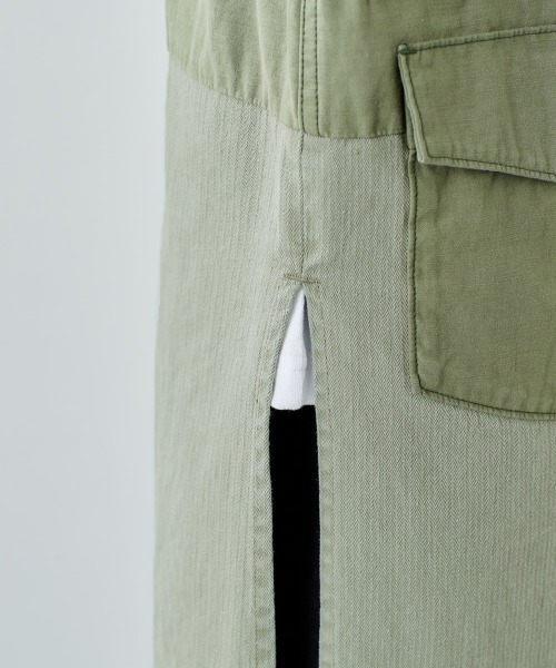 cepo(セポ)の「ミリタリーロングジレ(ワンピース・レディース・オフホワイト/カーキ・M)」の9枚目の写真