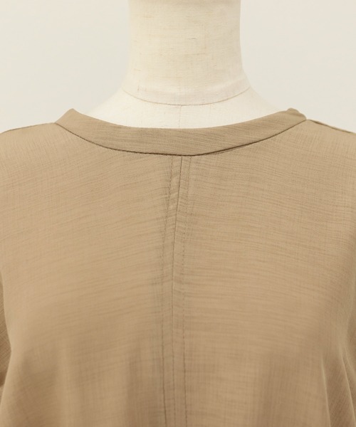 Social GIRL（ソーシャルガール）の「2WAYボリュームギャザーシャツワンピース（シャツワンピース・レディース・ブラック/オレンジ/モカ・M）」の6枚目の写真