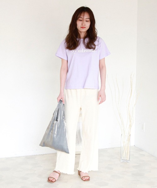 EPIMI E'PIMMY（エピミエピミー）の「【期間限定】カラフルTシャツ×裾メローリブワイドパンツ　ワンマイルSET（その他パンツ・レディース・ブラック/ブラウン/アイボリー/シルバーグレー/モカ/グレー系その他/グリーン系その他/グリーン系その他2・MEDIUM）」の13枚目の写真