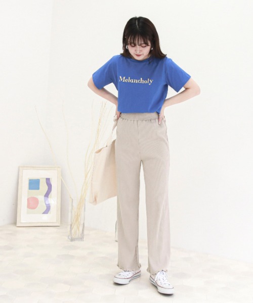 EPIMI E'PIMMY（エピミエピミー）の「【期間限定】カラフルTシャツ×裾メローリブワイドパンツ　ワンマイルSET（その他パンツ・レディース・ブラック/ブラウン/アイボリー/シルバーグレー/モカ/グレー系その他/グリーン系その他/グリーン系その他2・MEDIUM）」の14枚目の写真