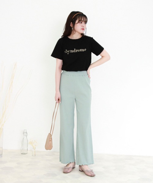 EPIMI E'PIMMY（エピミエピミー）の「【期間限定】カラフルTシャツ×裾メローリブワイドパンツ　ワンマイルSET（その他パンツ・レディース・ブラック/ブラウン/アイボリー/シルバーグレー/モカ/グレー系その他/グリーン系その他/グリーン系その他2・MEDIUM）」の20枚目の写真