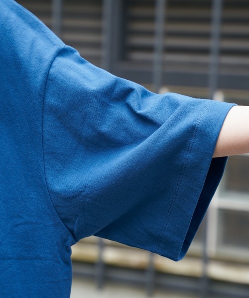 CIAOPANIC TYPY（チャオパニックティピー）の「【USAコットン】スリットチュニックTee（Tシャツ/カットソー・レディース・キャメル/ブルー/オフホワイト/ブラック・ONE SIZE）」の22枚目の写真