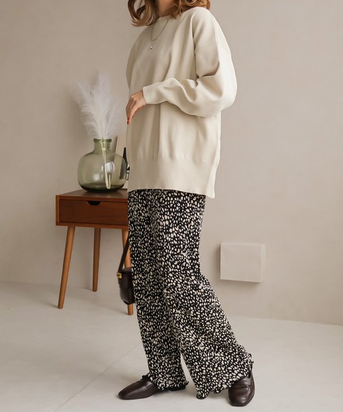 Social GIRL（ソーシャルガール）の「プリーツプリントパンツ　ダルメシアン柄（その他パンツ・レディース・ブラック/ベージュ/オフホワイト・M）」の21枚目の写真