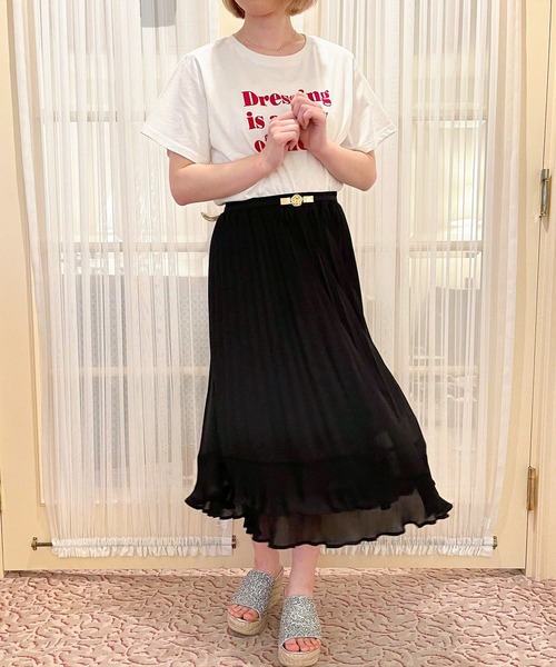 apres jour(アプレジュール)の「プリーツデザインスカート【ZOZOTOWN限定アイテム】【4AP】(スカート・レディース・ブラック/ピンク/ダークブラウン・X-LARGE/フリー)」の6枚目の写真