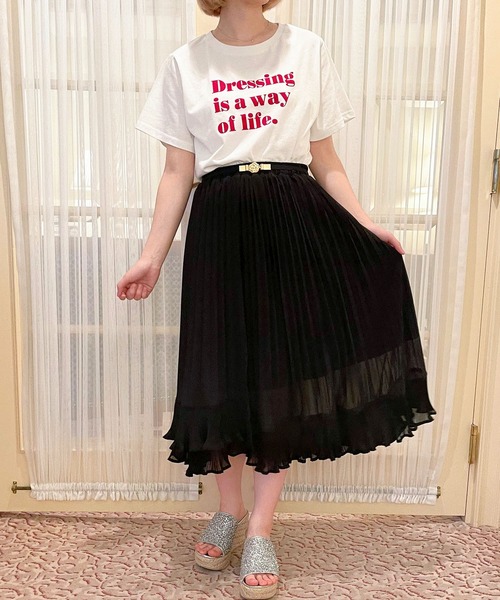apres jour(アプレジュール)の「プリーツデザインスカート【ZOZOTOWN限定アイテム】【4AP】(スカート・レディース・ブラック/ピンク/ダークブラウン・X-LARGE/フリー)」の7枚目の写真