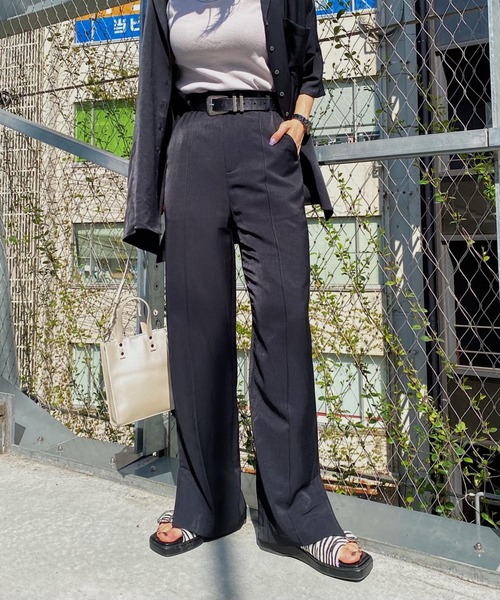 PAGEBOY（ページボーイ）の「シルキールーズセットアップパンツ（その他パンツ・レディース・ブラック/オリーブ/グレイッシュベージュ/ブルー系・FREE）」の16枚目の写真