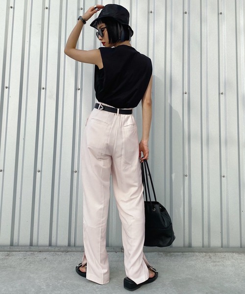 PAGEBOY（ページボーイ）の「シルキールーズセットアップパンツ（その他パンツ・レディース・ブラック/オリーブ/グレイッシュベージュ/ブルー系・FREE）」の11枚目の写真