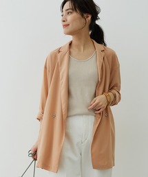 SALON adam et rope' | サテンライクリラックスジャケット(テーラードジャケット)