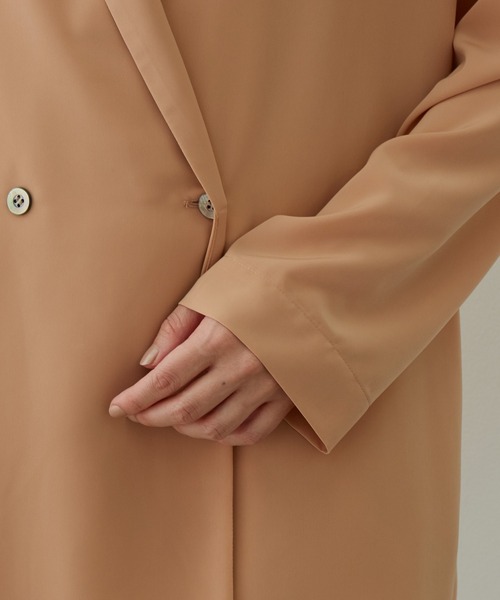 SALON adam et rope'（サロン アダム エ ロペ）の「サテンライクリラックスジャケット（テーラードジャケット・レディース・ベージュ/ブラック・FREE）」の10枚目の写真