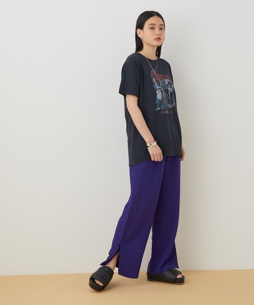 ADAM ET ROPE'（アダムエロペ）の「【アウトレット店舗・WEB限定】セルロースリネンバックイージースリットパンツ（その他パンツ・レディース・オレンジ/ベージュ系その他/ブルー系その他・FREE）」の15枚目の写真