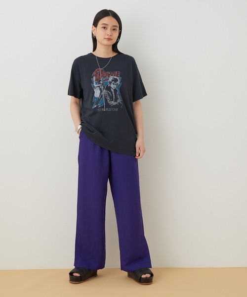 ADAM ET ROPE'（アダムエロペ）の「【アウトレット店舗・WEB限定】セルロースリネンバックイージースリットパンツ（その他パンツ・レディース・オレンジ/ベージュ系その他/ブルー系その他・FREE）」の18枚目の写真