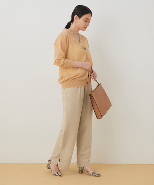 ADAM ET ROPE'（アダムエロペ）の「【アウトレット店舗・WEB限定】セルロースリネンバックイージースリットパンツ（その他パンツ・レディース・オレンジ/ベージュ系その他/ブルー系その他・FREE）」の19枚目の写真