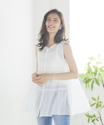 LIPSTAR | 【WEB別注カラーあり】シアーティアードノースリーブブラウス(シャツ/ブラウス)