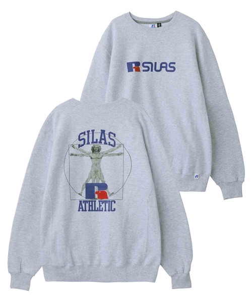 SILAS（サイラス）の「SILASxRUSSELL SWEATSHIRT HUMAN FIGURE（スウェット・メンズ・アッシュ/ブラック/ネイビー・LARGE/X-LARGE/MEDIUM）」の2枚目の写真