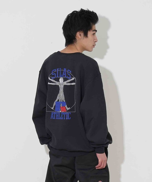 SILAS（サイラス）の「SILASxRUSSELL SWEATSHIRT HUMAN FIGURE（スウェット・メンズ・アッシュ/ブラック/ネイビー・LARGE/X-LARGE/MEDIUM）」の7枚目の写真