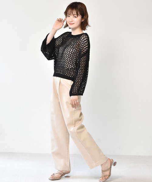 RETRO GIRL（レトロガール）の「コクーンルーズパンツ（デニムパンツ・レディース・グリーン/ライトブルー/ダークブルー/ベージュ・FREE）」の5枚目の写真