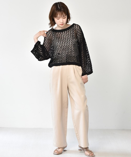 RETRO GIRL（レトロガール）の「コクーンルーズパンツ（デニムパンツ・レディース・グリーン/ライトブルー/ダークブルー/ベージュ・FREE）」の6枚目の写真