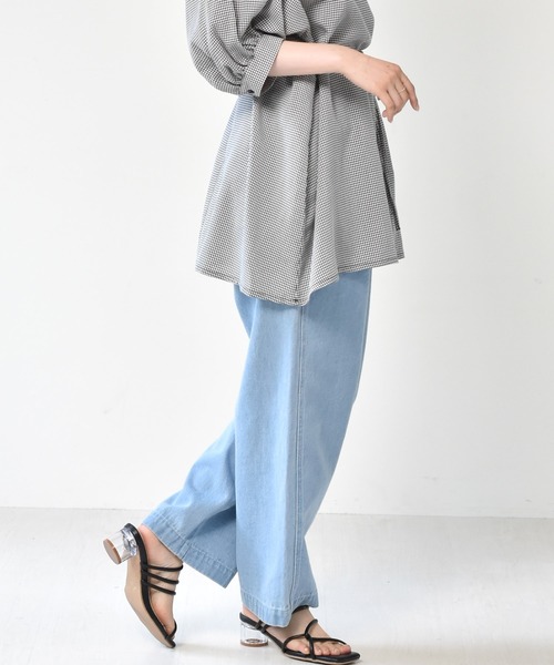 RETRO GIRL（レトロガール）の「コクーンルーズパンツ（デニムパンツ・レディース・グリーン/ライトブルー/ダークブルー/ベージュ・FREE）」の17枚目の写真