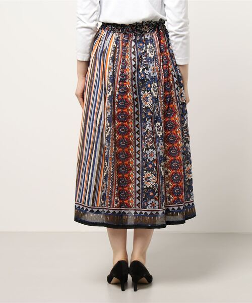 NICOLE white(ニコルホワイト)の「コットンボイルエスニック柄スカート(スカート・レディース・パープル/イエロー/ブルー・FREE)」の15枚目の写真