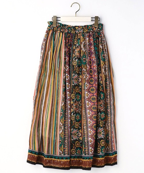 NICOLE white(ニコルホワイト)の「コットンボイルエスニック柄スカート(スカート・レディース・パープル/イエロー/ブルー・FREE)」の10枚目の写真