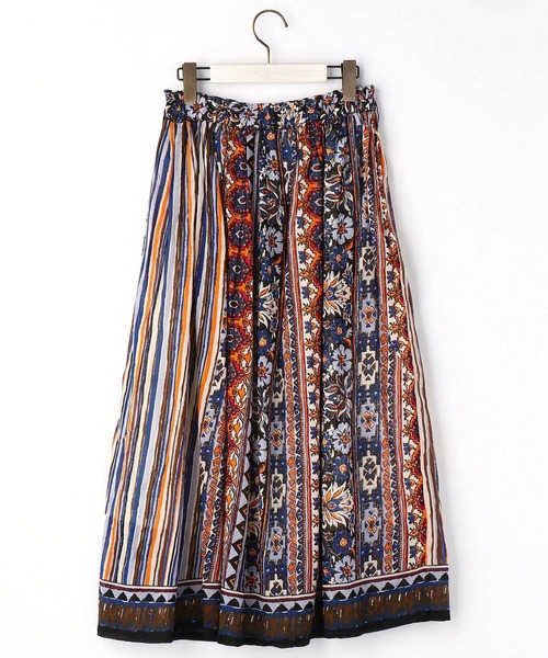 NICOLE white(ニコルホワイト)の「コットンボイルエスニック柄スカート(スカート・レディース・パープル/イエロー/ブルー・FREE)」の18枚目の写真