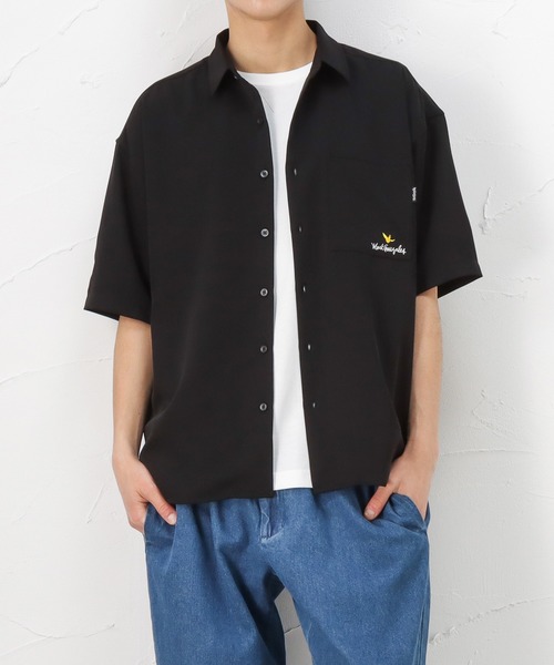 Mark Gonzales（マーク・ゴンザレス）の「半袖ワークシャツ（シャツ/ブラウス・メンズ・ホワイト/ブラック/ベージュ・L/XL/M）」の3枚目の写真
