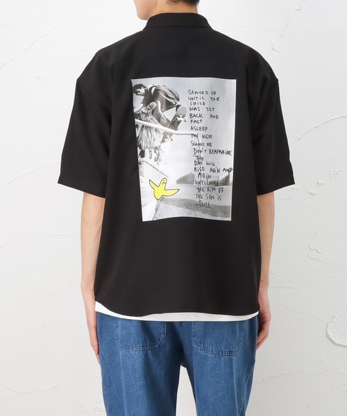 Mark Gonzales（マーク・ゴンザレス）の「半袖ワークシャツ（シャツ/ブラウス・メンズ・ホワイト/ブラック/ベージュ・L/XL/M）」の9枚目の写真