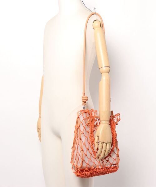 mystic(ミスティック)の「クリアBAG SETマクラメトート(ショルダーバッグ・レディース・オレンジ/アイボリー・ONE SIZE)」の9枚目の写真
