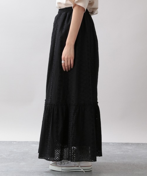 RAGEBLUE(レイジブルー)の「コットンレーススカート/954967(スカート・レディース・ホワイト/ブラック・FREE)」の13枚目の写真