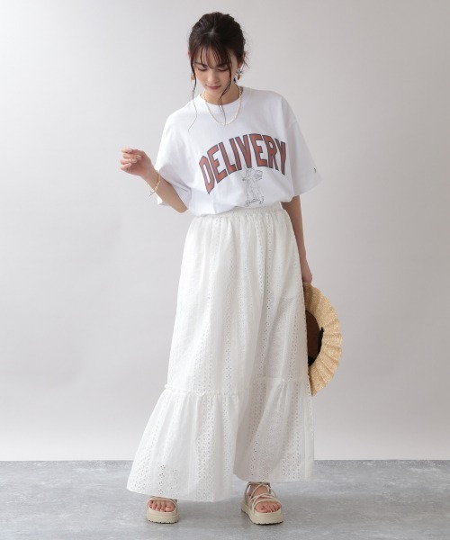 RAGEBLUE(レイジブルー)の「コットンレーススカート/954967(スカート・レディース・ホワイト/ブラック・FREE)」の3枚目の写真