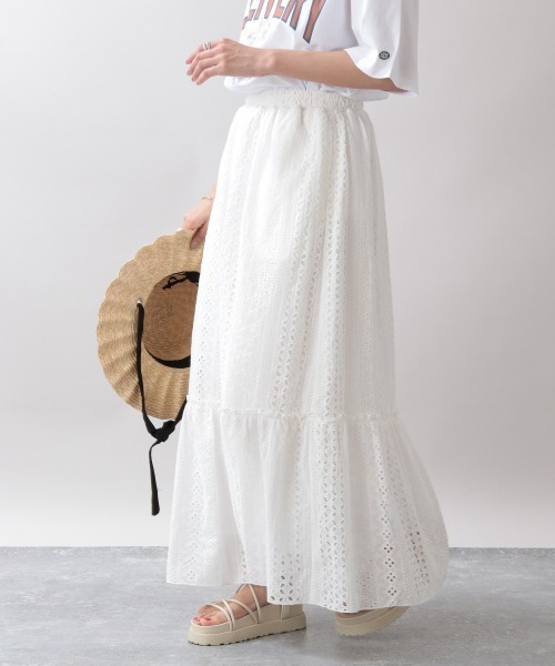 RAGEBLUE(レイジブルー)の「コットンレーススカート/954967(スカート・レディース・ホワイト/ブラック・FREE)」の10枚目の写真