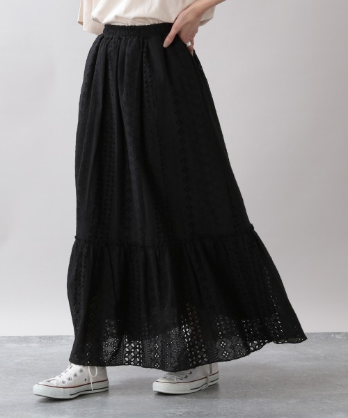 RAGEBLUE(レイジブルー)の「コットンレーススカート/954967(スカート・レディース・ホワイト/ブラック・FREE)」の11枚目の写真