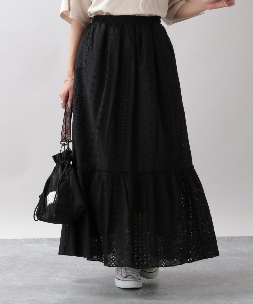 RAGEBLUE(レイジブルー)の「コットンレーススカート/954967(スカート・レディース・ホワイト/ブラック・FREE)」の12枚目の写真
