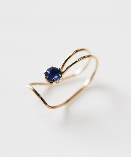 cui-cui(キュイキュイ)の「天然石イヤーカフ | K10YG(イヤーカフ・レディース・レッド/グリーン/ブルー・FREE)」の3枚目の写真