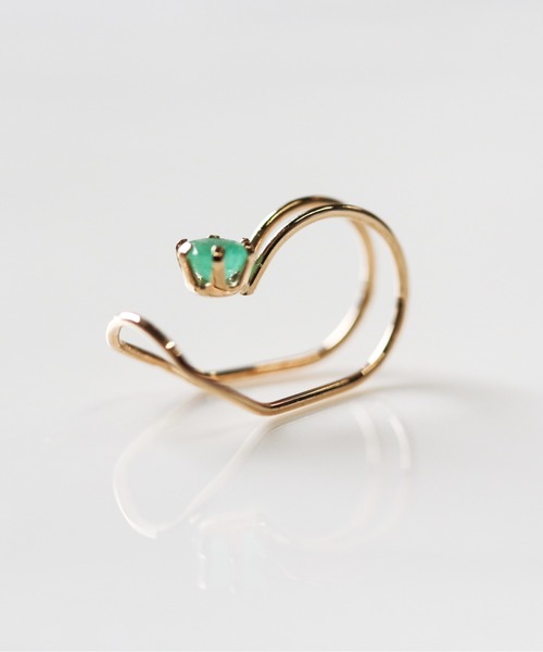 cui-cui(キュイキュイ)の「天然石イヤーカフ | K10YG(イヤーカフ・レディース・レッド/グリーン/ブルー・FREE)」の8枚目の写真