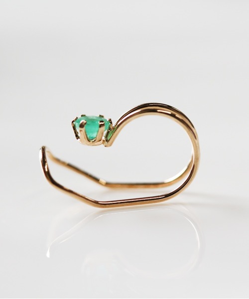 cui-cui(キュイキュイ)の「天然石イヤーカフ | K10YG(イヤーカフ・レディース・レッド/グリーン/ブルー・FREE)」の9枚目の写真