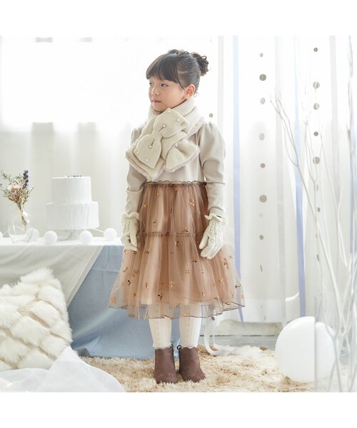 チュール刺繍ドッキングワンピース ワンピース Apres Apres Les Les Cours アプレレクール のファッション