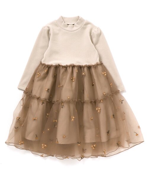 チュール刺繍ドッキングワンピース ワンピース Apres Apres Les Les Cours アプレレクール のファッション