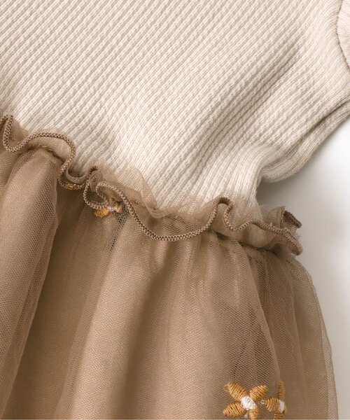 チュール刺繍ドッキングワンピース ワンピース Apres Apres Les Les Cours アプレレクール のファッション